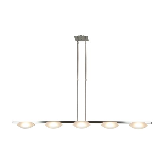 Picture of 500w (5 x 100) Nido R7s J-78 Halogen Dry Location Mat Chrome Frosted Semi-Flush or Pendant (CAN 5.5"x5.5"x0.9")