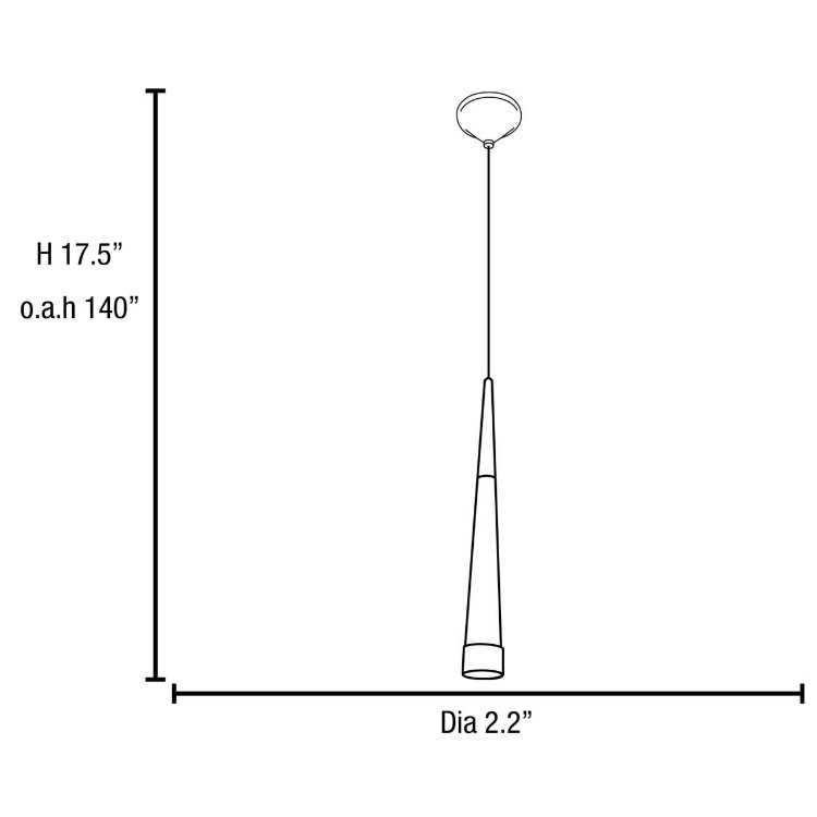 Foto para 6w Ra MODULE Dry Location Brushed Steel ACR LED Pendant (CAN 0.1"Ø4.3")