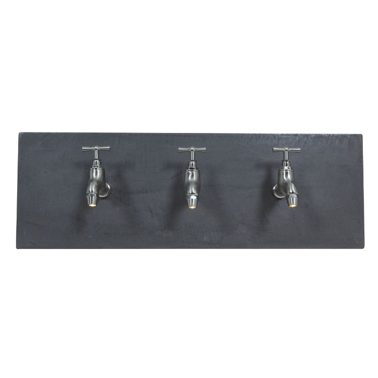 Foto para 3w (3 x 1) Waterworks Module LED Damp Location Chrome GREY 3Lt wall art (CAN 22.5"x6.25"x1")