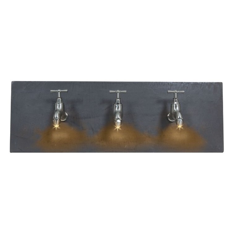 Foto para 3w (3 x 1) Waterworks Module LED Damp Location Chrome GREY 3Lt wall art (CAN 22.5"x6.25"x1")