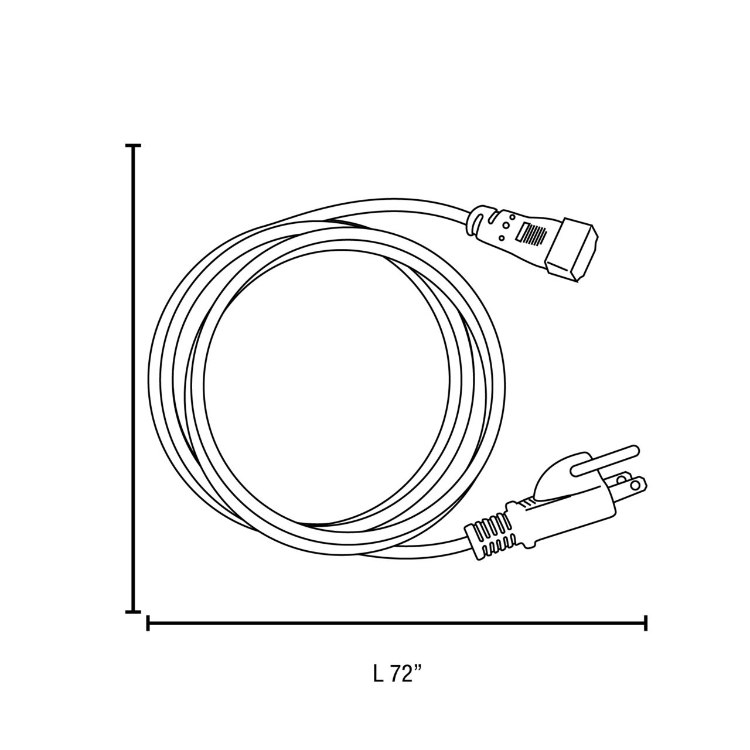 Foto para InteLED Dry Location WHT 6ft Power Cord with Plug