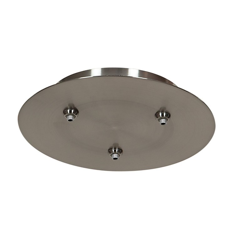 Foto para 50w Unijack Dry Location Brushed Steel Three-Port Round Canopy