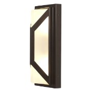 Picture of 36w (2 x 18) Nyami GU-24 Spiral Fluorescent Bronze Frosted Wet Location Wall Fixture (CAN 7"x4.5")