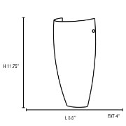 Picture of 26w Daphne GU-24 Spiral Fluorescent Damp Location Alabaster Wall Sconce (CAN 8.5"x4"x0.5")