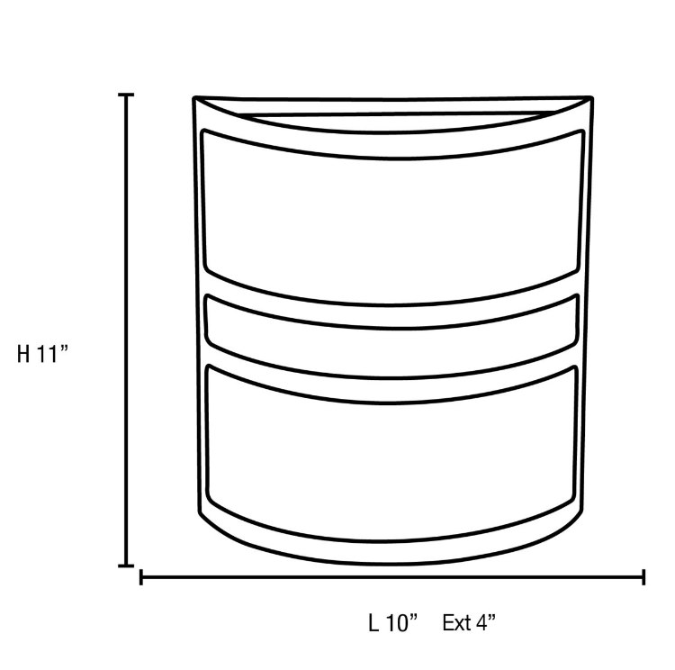 Picture of 36w (2 x 18) Artemis GU-24 Spiral Fluorescent Damp Location Brushed Steel Opal Wall Fixture 10"x11" (CAN 10"x7"x0.5")