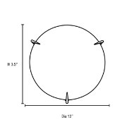 Picture of 26w (2 x 13) Zenon GU-24 Spiral Fluorescent Damp Location Brushed Steel Opal Flush-Mount 3.5"Ø12"