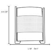 Picture of 36w (2 x 18) Iron GU-24 Spiral Fluorescent Damp Location Brushed Steel Opal Wall Fixture