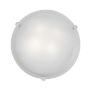 Picture of 26w (2 x 13) Mona GU-24 Spiral Fluorescent Dry Location White Alabaster Flush-Mount (CAN Ø9.75")