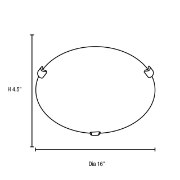 Picture of 52w (2 x 26) Mona GU-24 Spiral Fluorescent Dry Location Brushed Steel WH Flush-Mount 4.5"Ø16" (CAN Ø13.75")