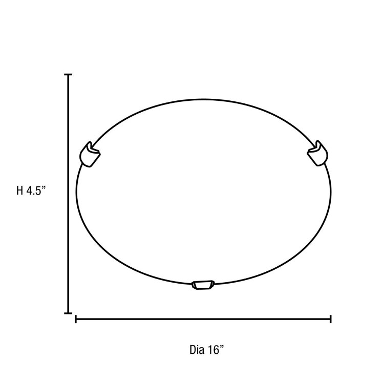 Foto para 52w (2 x 26) Mona GU-24 Spiral Fluorescent Dry Location White WH Flush-Mount 4.5"Ø16" (CAN Ø13.75")