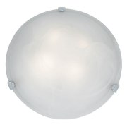 Picture of 52w (2 x 26) Mona GU-24 Spiral Fluorescent Dry Location Chrome Alabaster Flush-Mount 5.5"Ø20" (CAN Ø17.5")