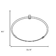 Picture of 39w (3 x 13) Nimbus GU-24 Spiral Fluorescent Damp Location Chrome Frosted Flush-Mount