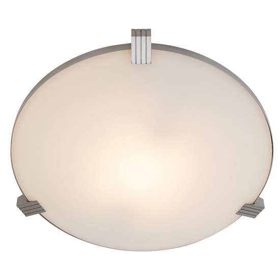 Foto para 26w (2 x 13) Luna GU-24 Quad Fluorescent Damp Location Brushed Steel White Flush-Mount