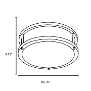 Picture of 36w (2 x 18) Conga GU-24 Spiral Fluorescent Damp Location Bronze Opal Flush-Mount