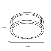 Picture of 52w (2 x 26) Conga GU-24 Spiral Fluorescent Damp Location Bronze Opal Flush-Mount