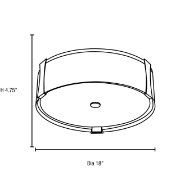 Picture of 52w (2 x 26) Tara GU-24 Spiral Fluorescent Damp Location Brushed Steel Opal Flush-Mount (CAN 0.9"Ø11.75")