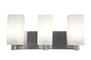 Picture of 39w (3 x 13) Archi GU-24 Spiral Fluorescent Damp Location Brushed Steel Opal Wall & Vanity (CAN 16.4"x4.75"x0.9")