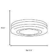 Picture of 36w (2 x 18) Altum GU-24 Spiral Fluorescent Damp Location White Opal Flush-Mount 3.5"Ø12.5" (CAN 1"Ø10")