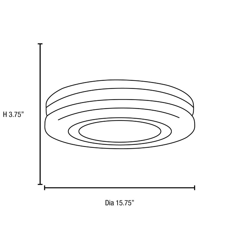 Foto para 36w (2 x 18) Altum GU-24 Spiral Fluorescent Damp Location White Opal Flush-Mount 3.75"Ø15.75" (CAN 0.6"Ø11.1")