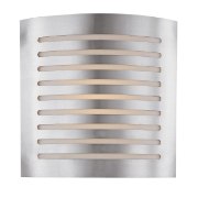 Picture of 52w (2 x 26) Krypton GU-24 Spiral Fluorescent Damp Location Brushed Steel Opal Wall Fixture 12"x12" (CAN 12"x11.25"x0.25")