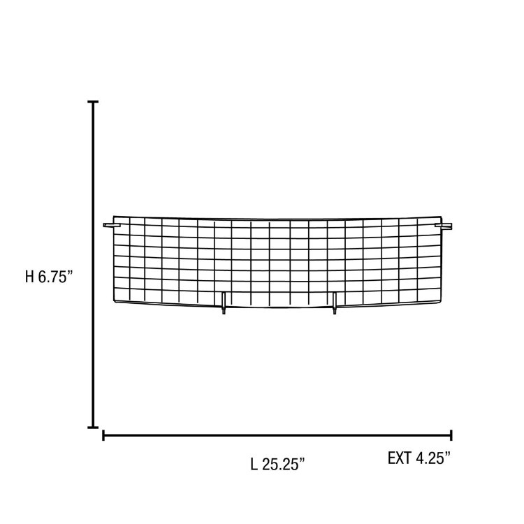 Foto para 52w (2 x 26) Oxygen GU-24 Spiral Fluorescent Damp Location Chrome Checkered Frosted Wall & Vanity 25.25"x6.75" (CAN 17"x5.5"x0.88")