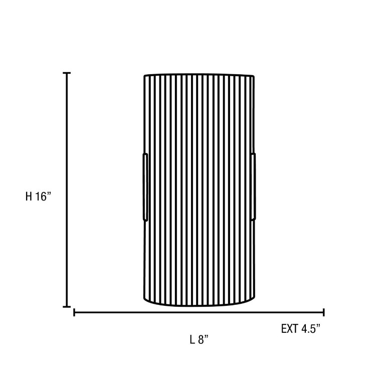 Foto para 36w (2 x 18) Neon GU-24 Spiral Fluorescent Damp Location Brushed Steel LFR Wall & Vanity 8"x16" (CAN 4.75"x15"x1.4")