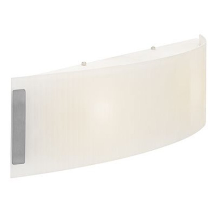 Foto para 36w (2 x 18) Neon GU-24 Spiral Fluorescent Damp Location Brushed Steel LFR Wall & Vanity 16"x6.3" (CAN 5.4"x10.5"x1.4")