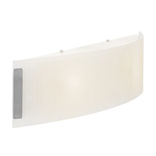 Picture of 36w (2 x 18) Neon GU-24 Spiral Fluorescent Damp Location Brushed Steel LFR Wall & Vanity 32"x6.3" (CAN 27.4"x5.4"x0.88")