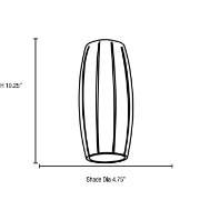 Picture of 100w Cognac Glass Pendant E-26 A-19 Incandescent Dry Location Oil Rubbed Bronze White Glass 10.25"Ø4.75" (CAN 1.25"Ø5.25")