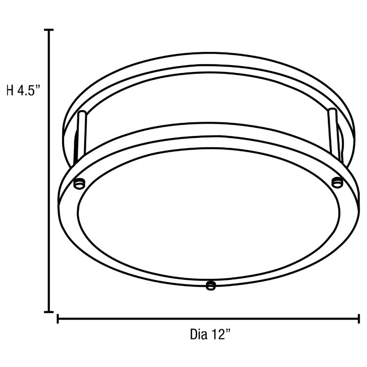 Foto para 100w Conga E-26 A-19 Incandescent Damp Location Bronze Opal Flush-Mount