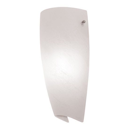 Foto para 100w Daphne E-26 A-19 Incandescent Damp Location Alabaster Wall Sconce (CAN 8.5"x4"x0.5")