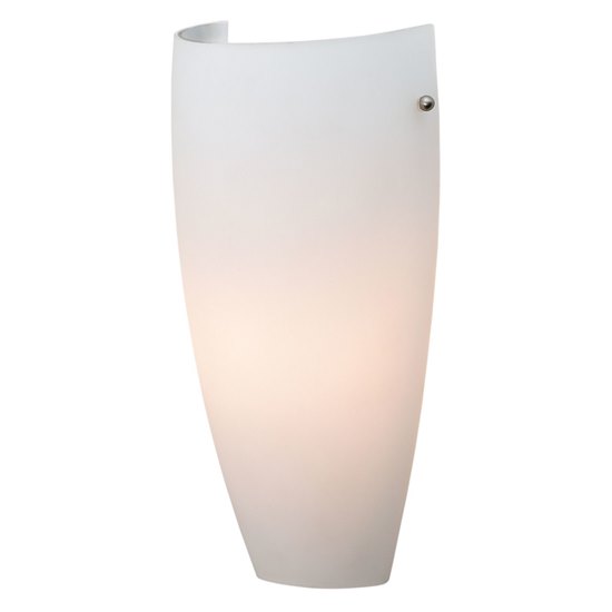 Picture of 100w Daphne E-26 A-19 Incandescent Damp Location Opal Wall Sconce (CAN 8.5"x4"x0.5")