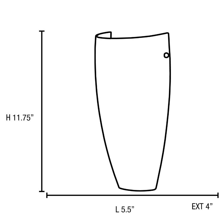 Foto para 100w Daphne E-26 A-19 Incandescent Damp Location Opal Wall Sconce (CAN 8.5"x4"x0.5")