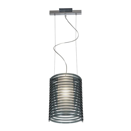 Foto para 100w Enzo E-26 A-19 Incandescent Dry Location Chrome ACLR Acrylic Rib Pendant