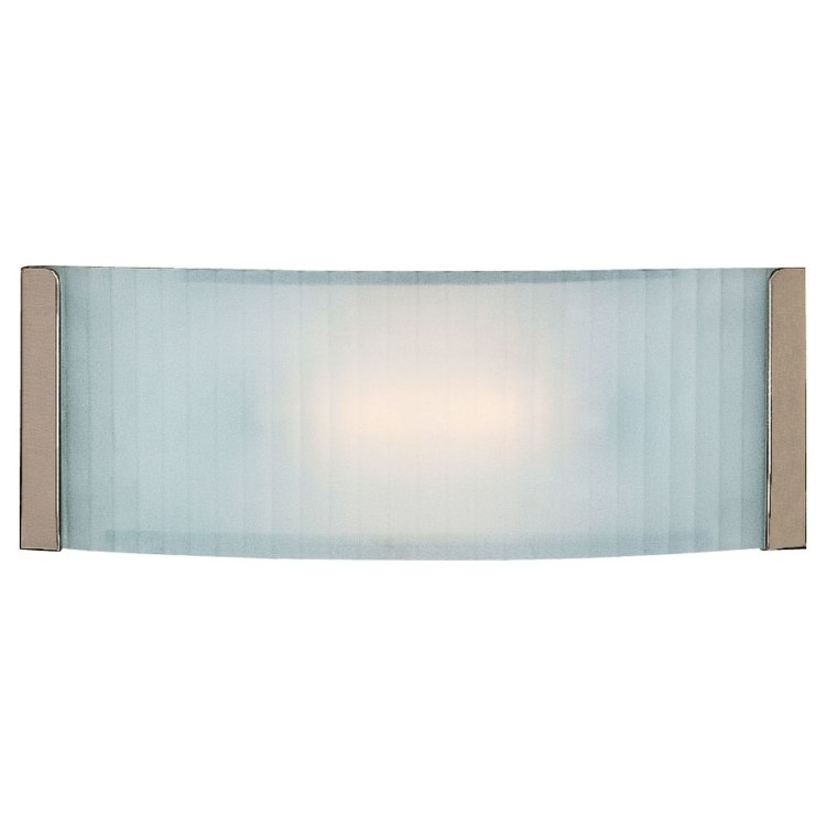 Foto para 100w Helium R7s J-118 Halogen Damp Location Brushed Steel Checkered Frosted Wall & Vanity (CAN 12.1"x4.6"x0.75")