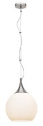 Picture of 100w Manhattan E-26 A-19 Incandescent Dry Location Brushed Steel OPM Cable Pendant