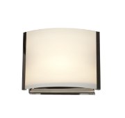 Picture of 100w Nitro 2 R7s J-78 Halogen Damp Location Brushed Steel Opal 1Lt Wall Vanity (CAN 6"x5.1"x0.9")