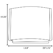 Picture of 100w Nitro 2 R7s J-78 Halogen Damp Location Brushed Steel Opal 1Lt Wall Vanity (CAN 6"x5.1"x0.9")