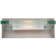 Picture of 100w Phoebe R7s J-78 Halogen Damp Location Brushed Steel 12mm Clear Glass Wall & Vanity (CAN 12"x4.4"x1.5")