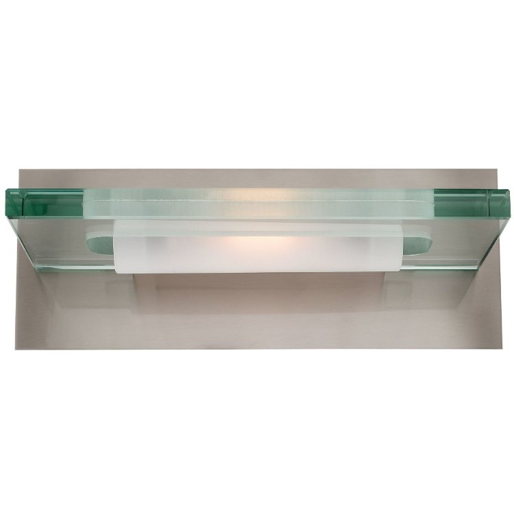 Foto para 100w Phoebe R7s J-78 Halogen Damp Location Brushed Steel 12mm Clear Glass Wall & Vanity (CAN 12"x4.4"x1.5")