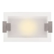 Picture of 100w Plasma R7s J-118 Halogen Damp Location Brushed Steel Frosted Wall & Vanity (CAN 9.1"x4.5"x1")