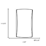 Picture of 100w Radon R7s J-118 Halogen Damp Location Brushed Steel Checkered Frosted Wall Fixture (CAN 14.25"x8.5"x0.75")