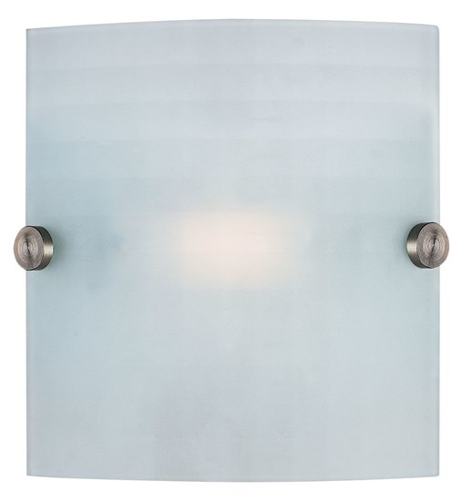 Picture of 100w Radon R7s J-78 Halogen Damp Location Brushed Steel Checkered Frosted Wall Fixture 7.75"x8" (CAN 4.75"x6.88"x0.88")