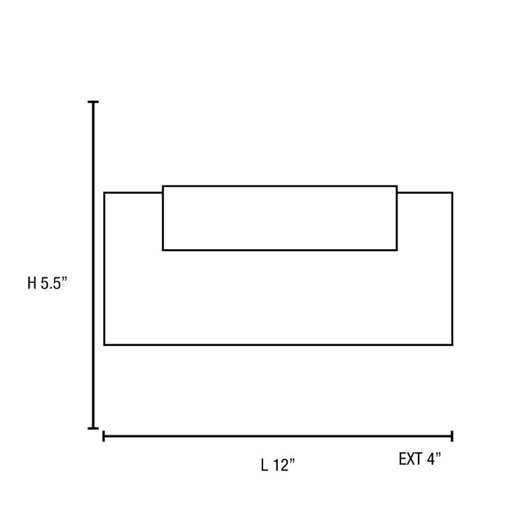 Foto para 100w Roto R7s J-118 Halogen Dry Location Satin Chrome Frosted Wall & Vanity (CAN 6"x4.25"x0.75")