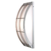 Foto para 100w Tyro E-26 A-19 Incandescent Satin Opal Wet Location Wall Fixture (CAN 13.75"x4.2"x0.4")
