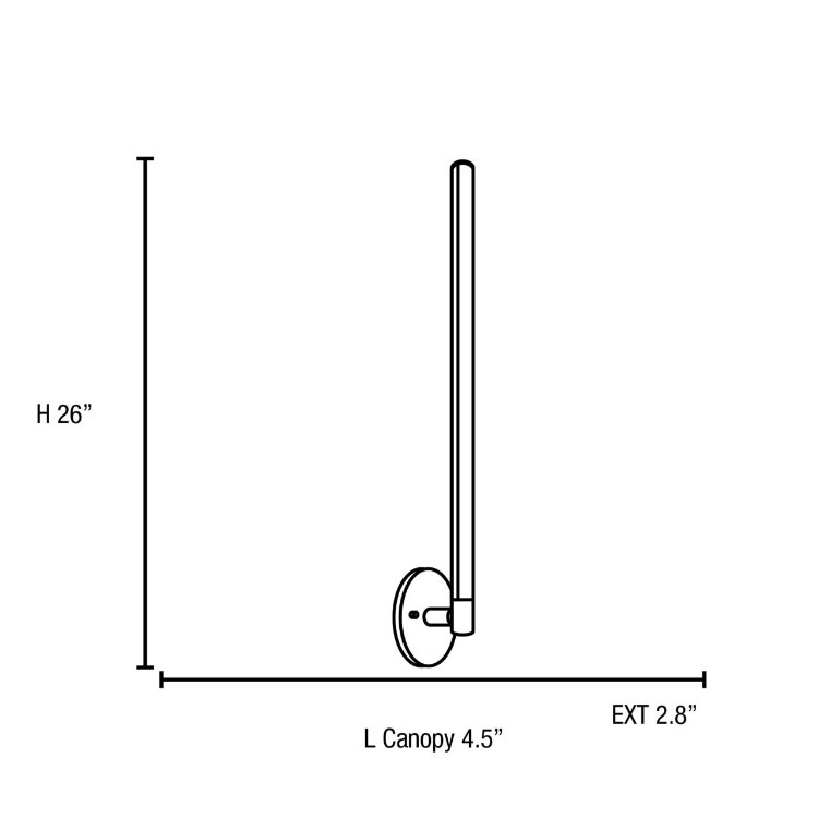 Foto para 10w (10 x 1) Sabre Module Damp Location Satin LED Wall Fixture (CAN 0.75"Ø4.5")