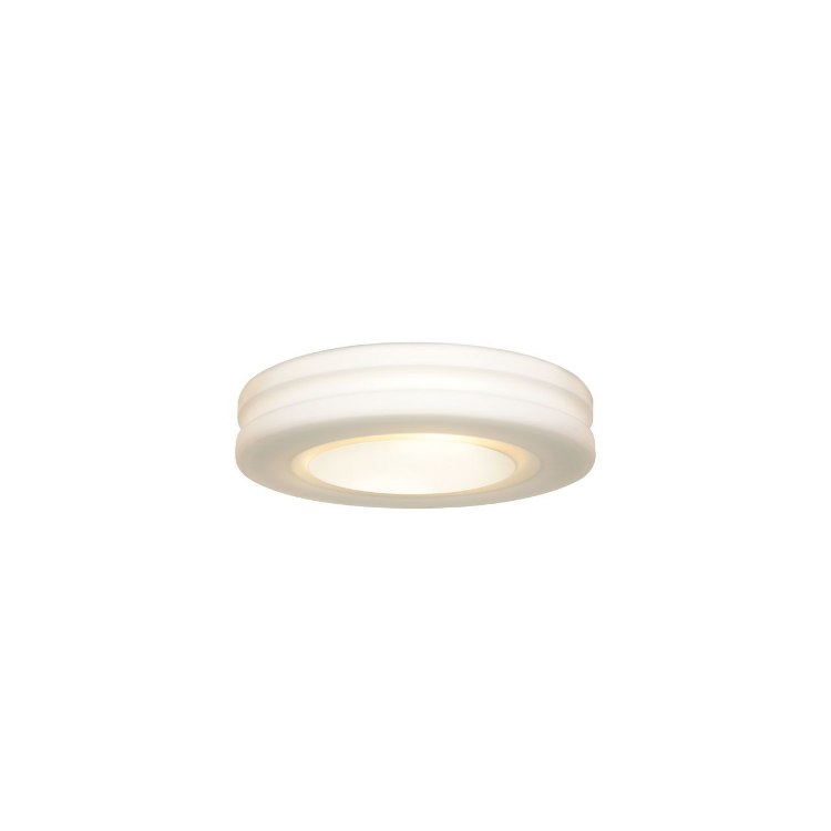Foto para 120w (2 x 60) Altum E-26 A-19 Incandescent Damp Location White Opal Flush-Mount (CAN 1"Ø10")