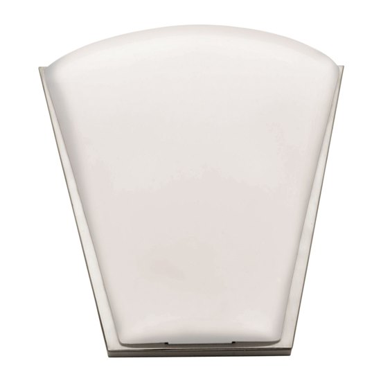 Picture of 120w (2 x 60) Artemis E-12 B-10 Incandescent Dry Location Brushed Steel Opal Wall Sconce (CAN 12.5"x12.2"x0.5")