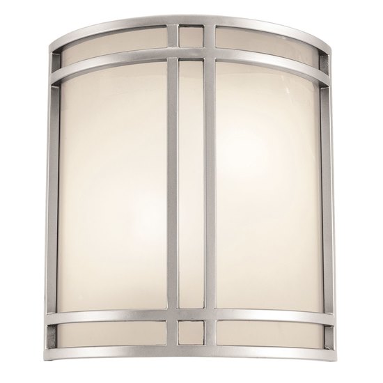 Picture of 120w (2 x 60) Artemis E-26 A-19 Incandescent Dry Location Satin Opal Wall Sconce (CAN 11.4"x10.4"x0.5")