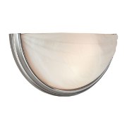 Picture of 120w (2 x 60) Crest E-26 A-19 Incandescent Dry Location Satin Alabaster Wall Sconce (CAN 6.5"x13"x0.5")